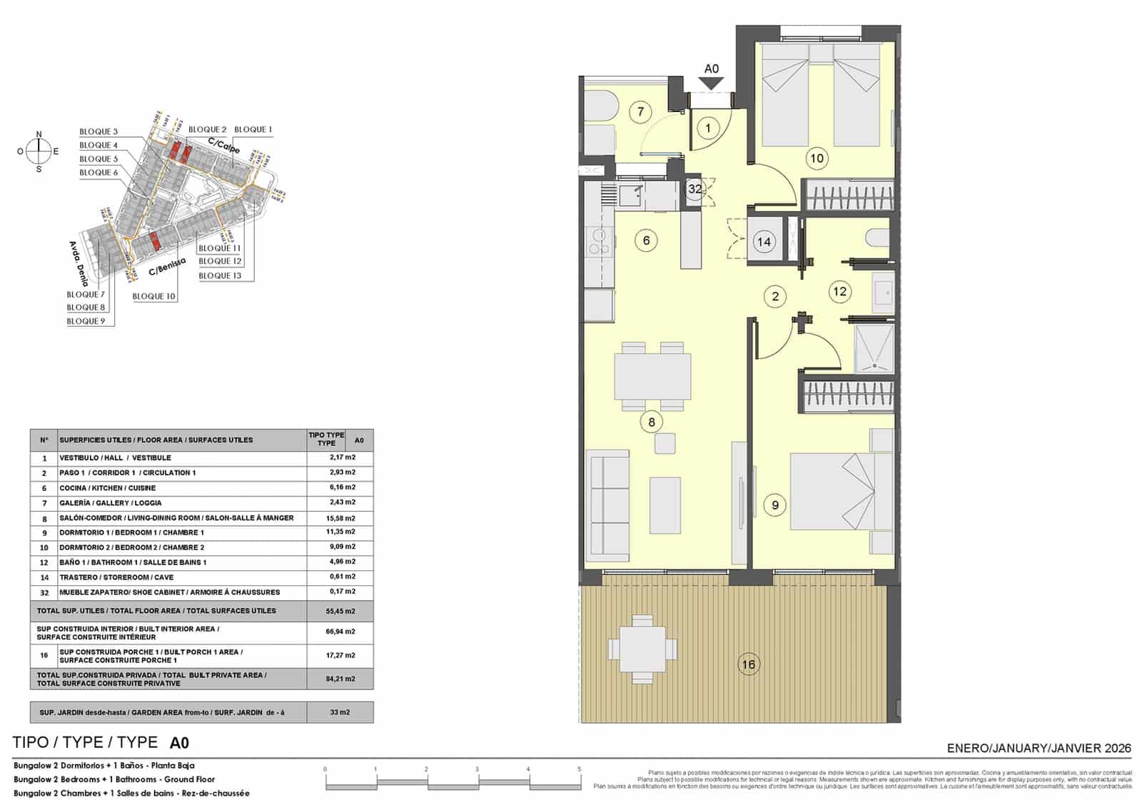 2 chambre Appartement à vendre à Torrevieja avec piscine garage - 293 000 € (Ref: 9593266)