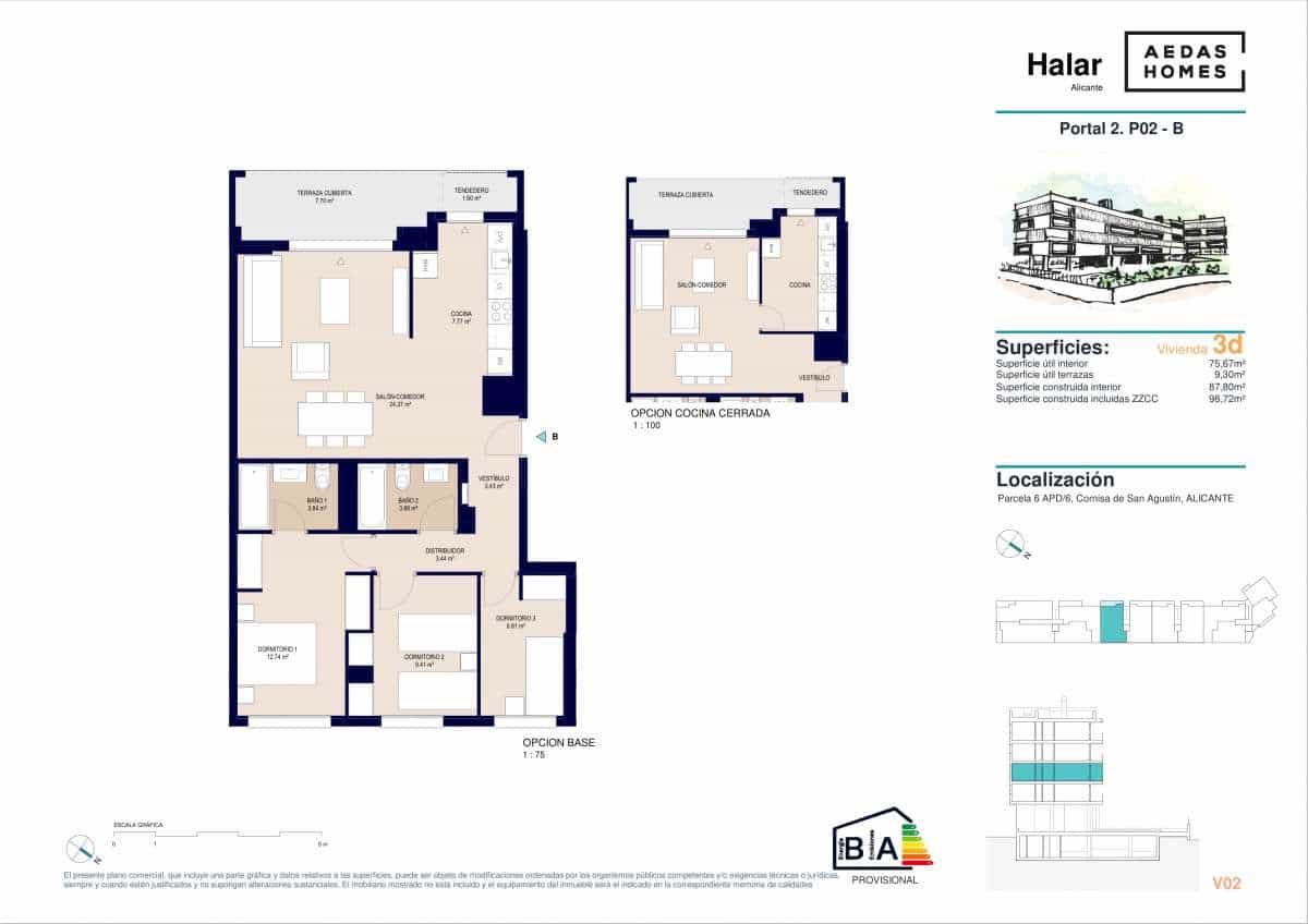 3 slaapkamer Appartement te koop in Alicante stad met zwembad garage - € 389.500 (Ref: 9635204)