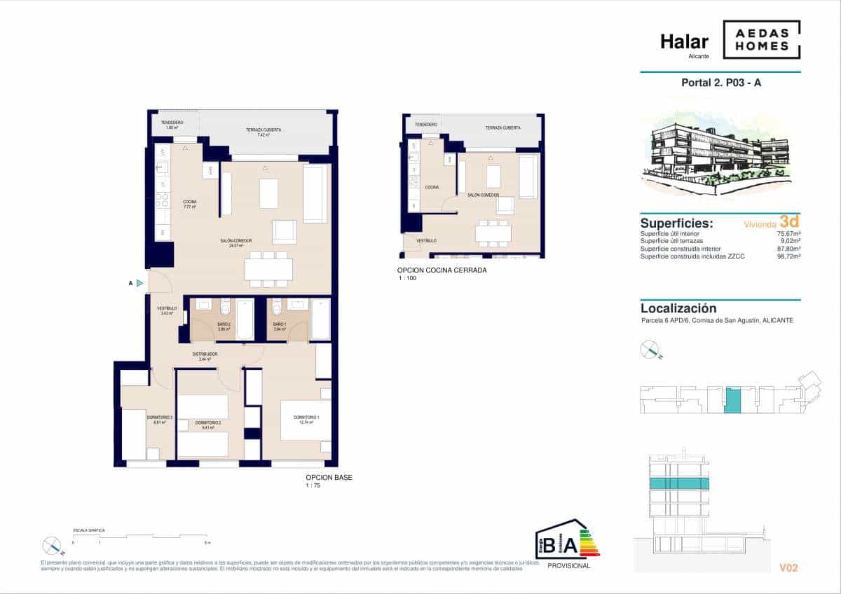 3 slaapkamer Appartement te koop in Alicante stad met zwembad garage - € 389.500 (Ref: 9635204)