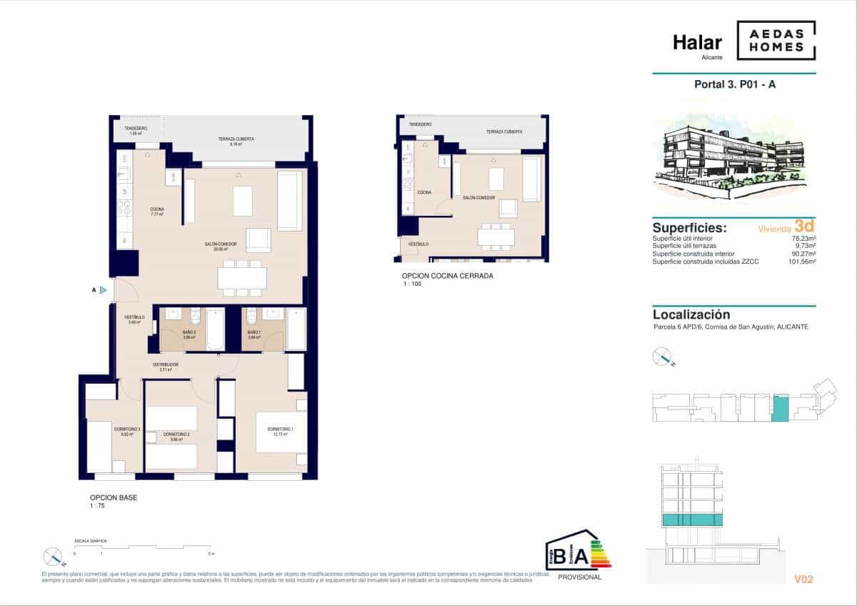 3 slaapkamer Appartement te koop in Alicante stad met zwembad garage - € 389.500 (Ref: 9635204)