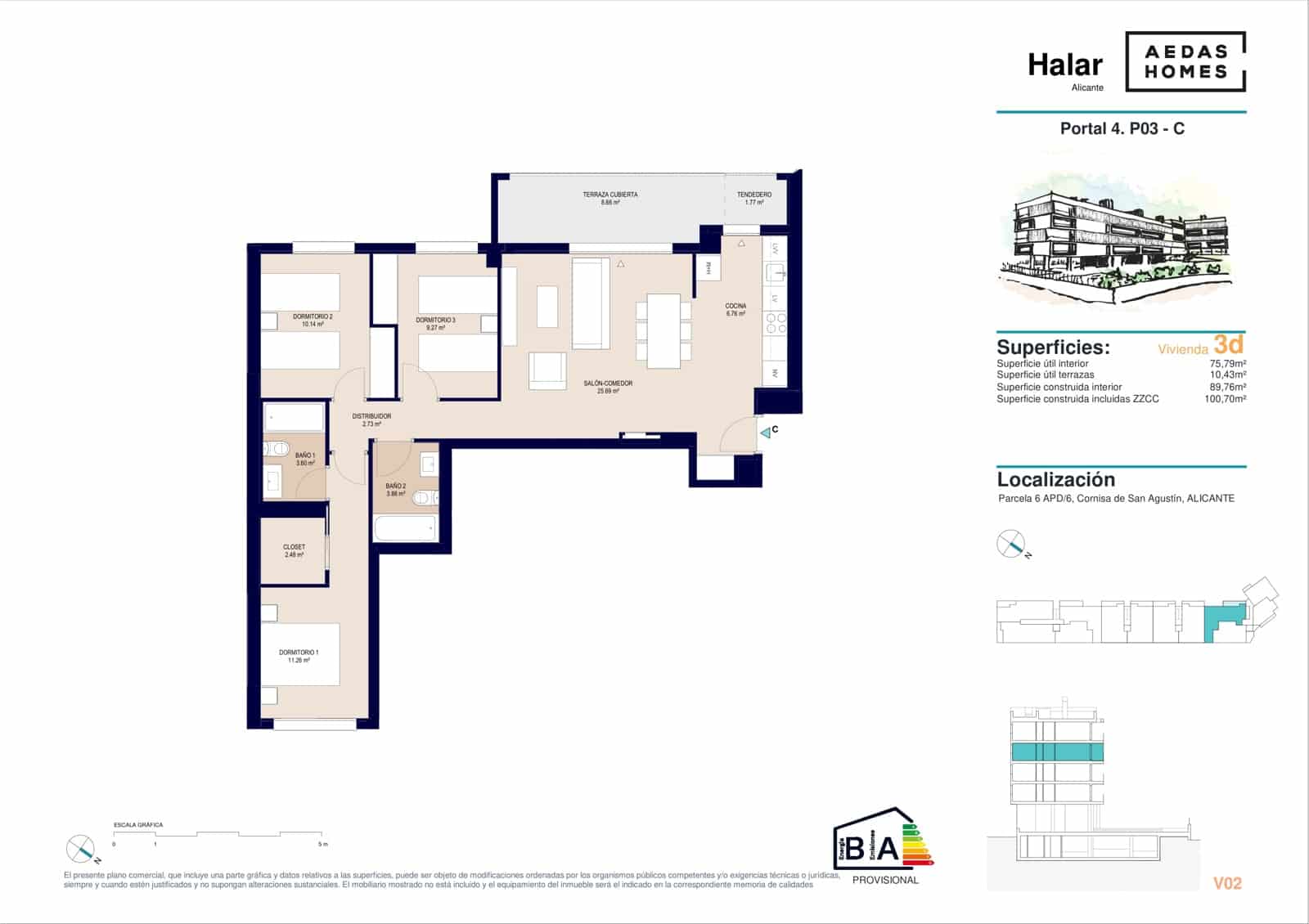 3 slaapkamer Appartement te koop in Alicante stad met zwembad garage - € 389.500 (Ref: 9635204)