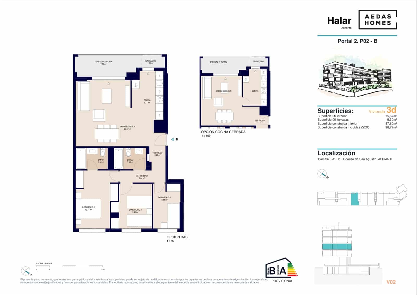 3 slaapkamer Appartement te koop in Alicante stad met zwembad garage - € 389.500 (Ref: 9635204)