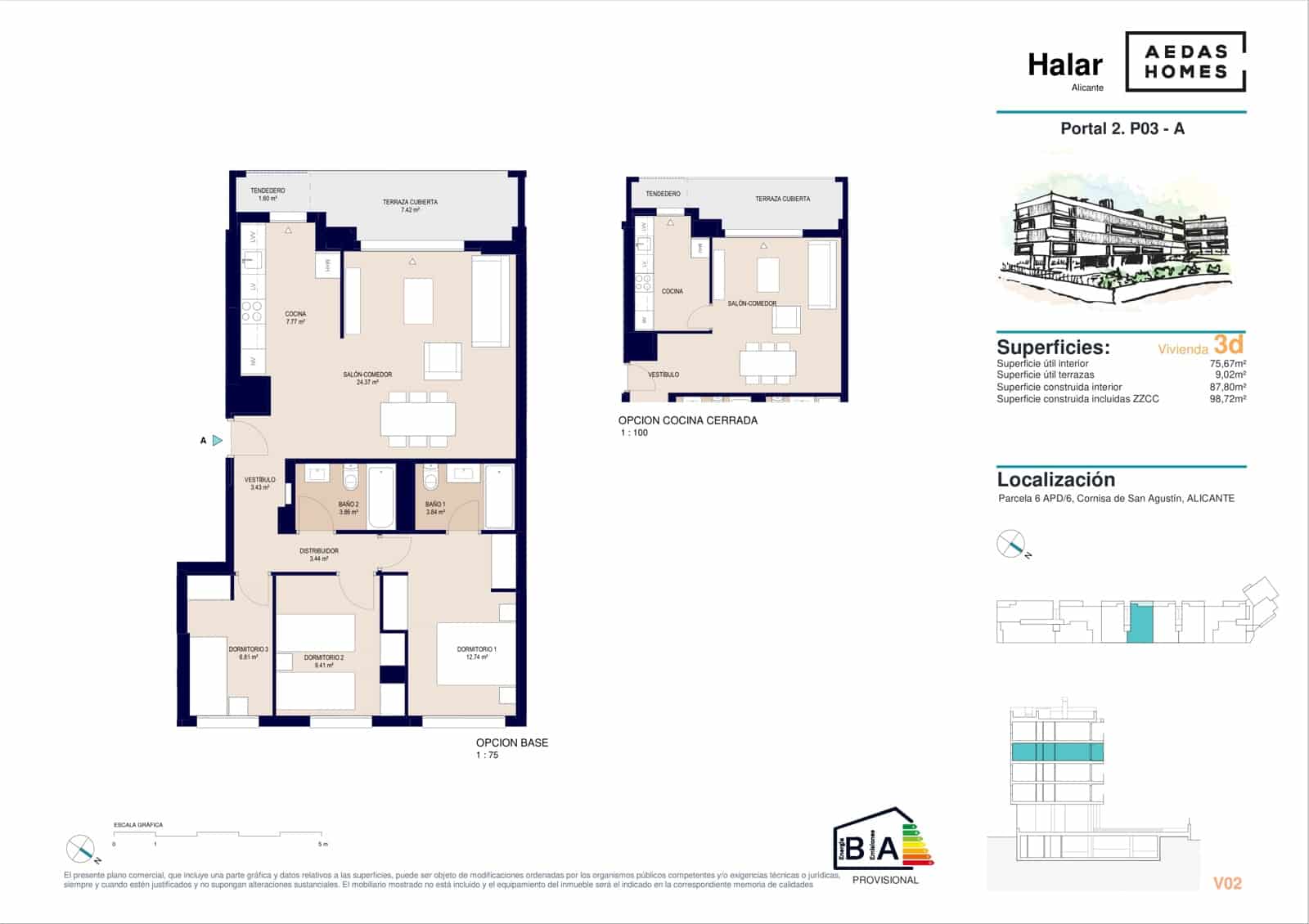 3 slaapkamer Appartement te koop in Alicante stad met zwembad garage - € 389.500 (Ref: 9635204)