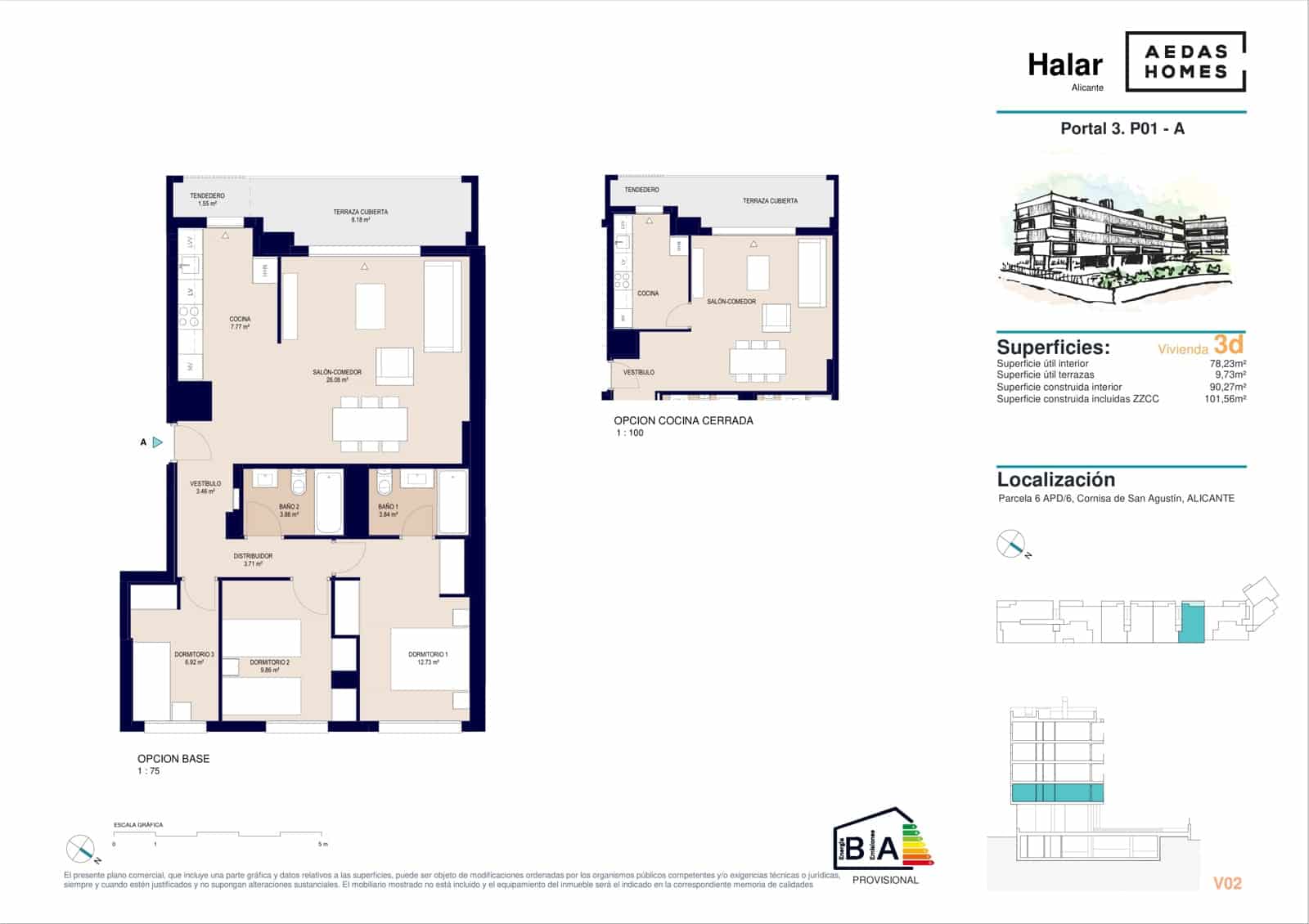 3 slaapkamer Appartement te koop in Alicante stad met zwembad garage - € 389.500 (Ref: 9635204)