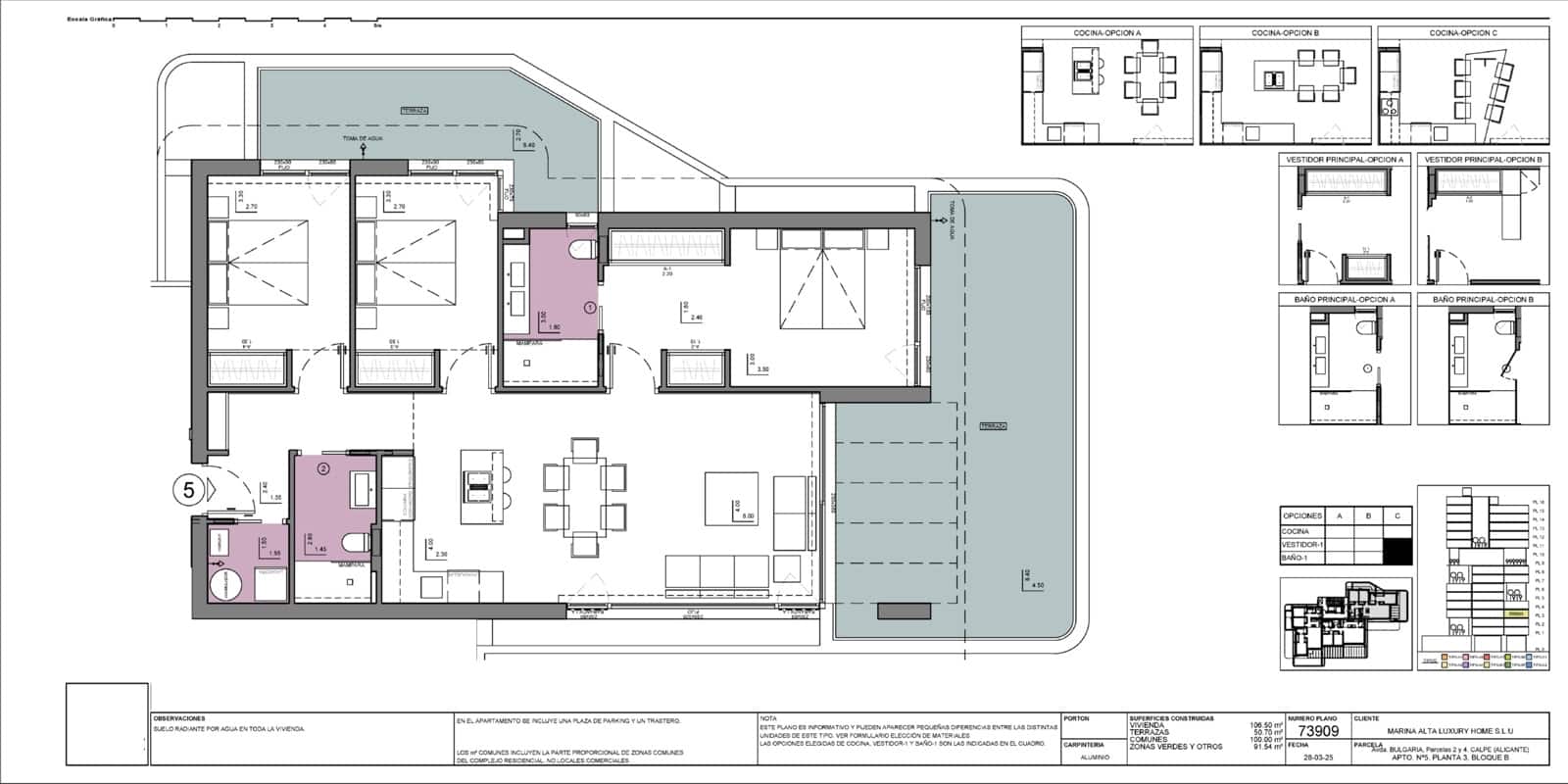 Apartamento de 3 habitaciones en Calpe / Calp en venta con piscina garaje - 698.000 € (Ref: 9635207)