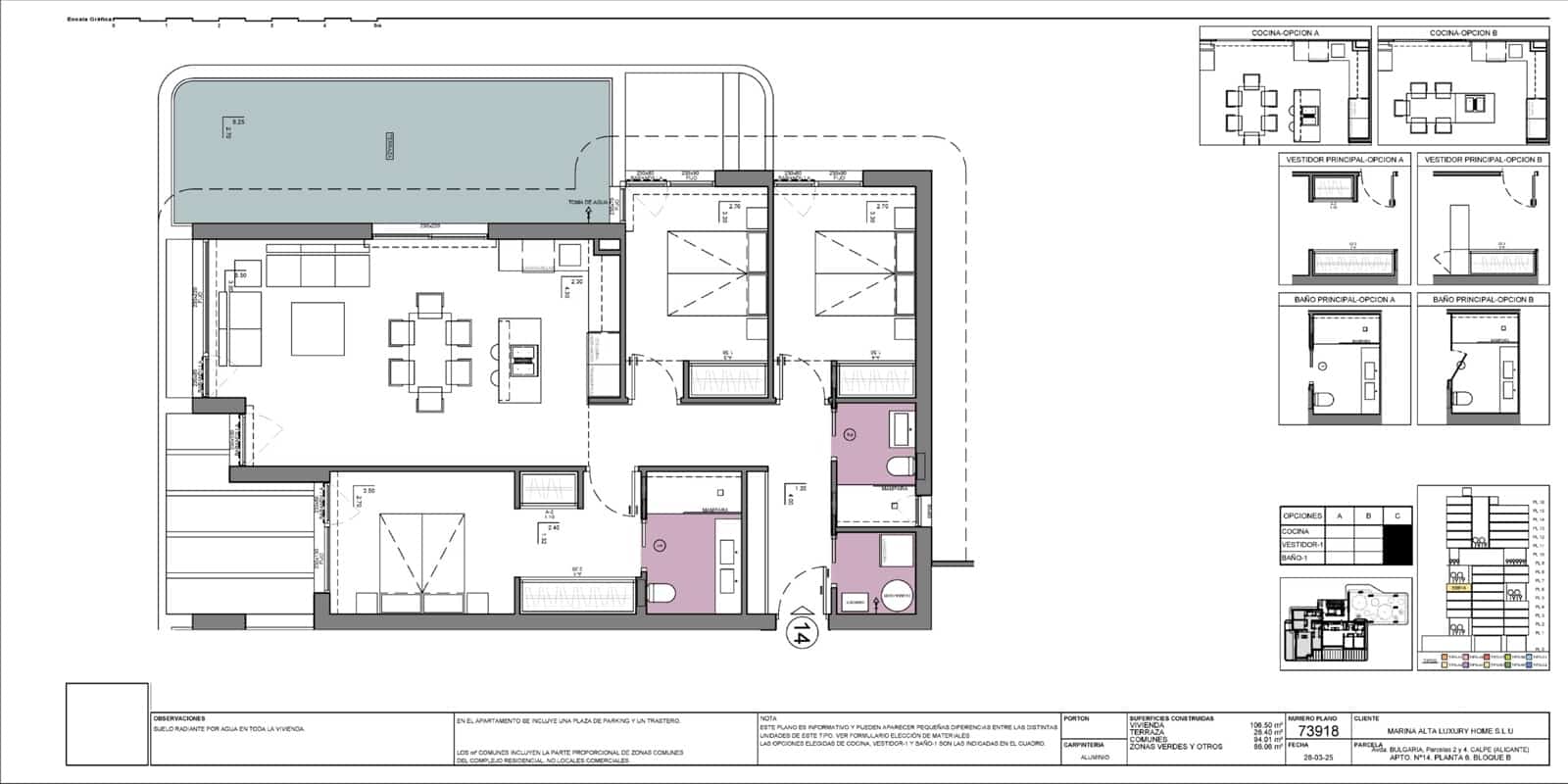 Apartamento de 3 habitaciones en Calpe / Calp en venta con piscina garaje - 698.000 € (Ref: 9635207)