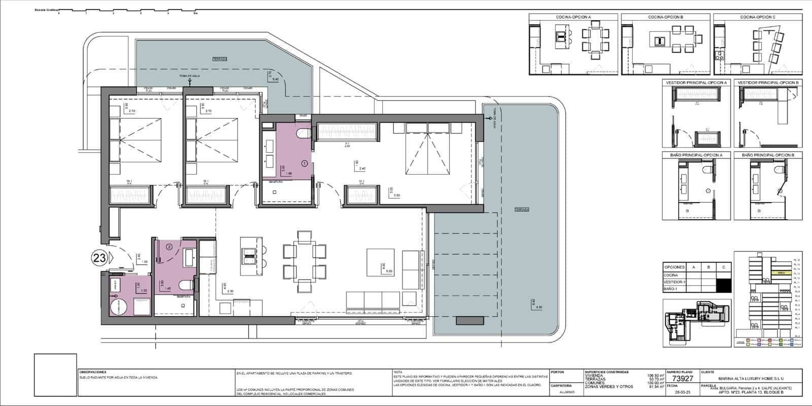 Apartamento de 3 habitaciones en Calpe / Calp en venta con piscina garaje - 698.000 € (Ref: 9635207)