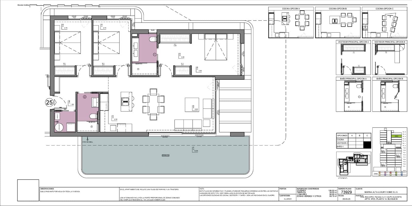Apartamento de 3 habitaciones en Calpe / Calp en venta con piscina garaje - 698.000 € (Ref: 9635207)