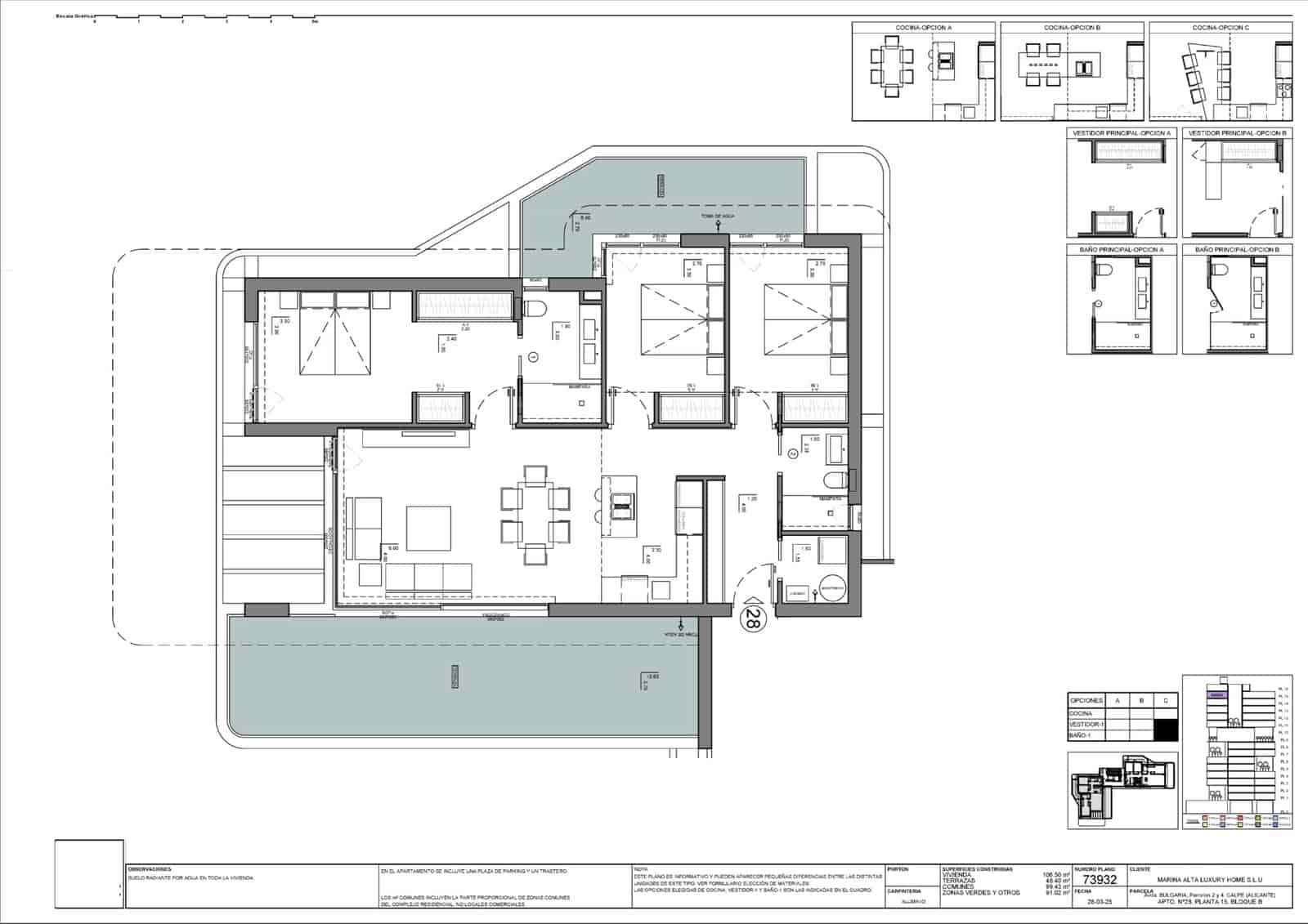 Apartamento de 3 habitaciones en Calpe / Calp en venta con piscina garaje - 698.000 € (Ref: 9635207)