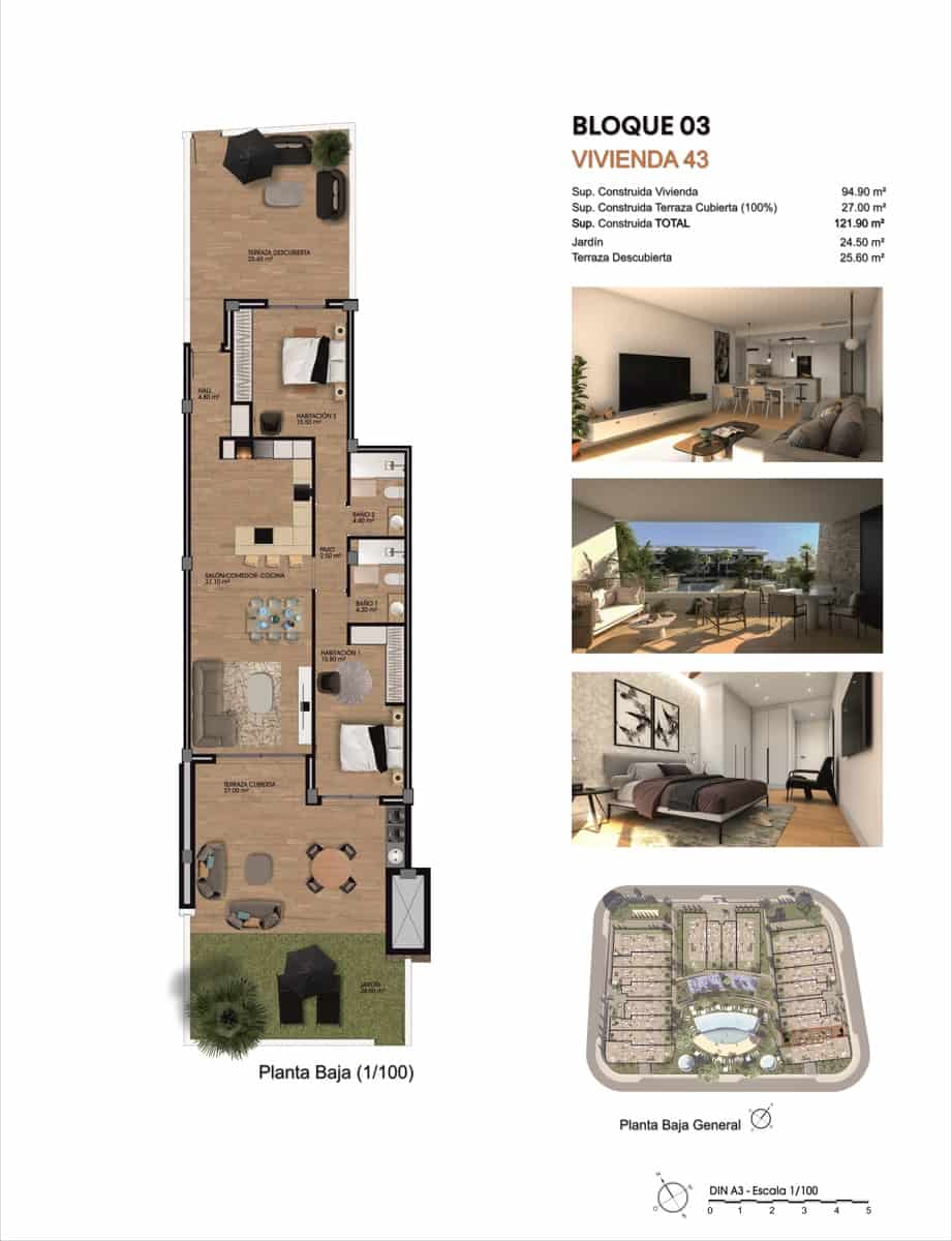 2 soverom Leilighet til salgs i Monforte del Cid med garasje - € 310 000 (Ref: 9734073)