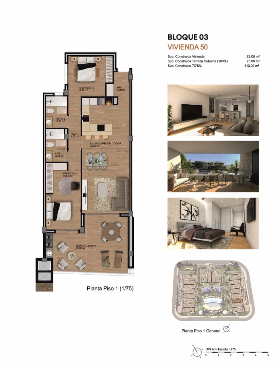 2 bedroom Apartment for sale in Monforte del Cid with garage - € 310,000 (Ref: 9734079)