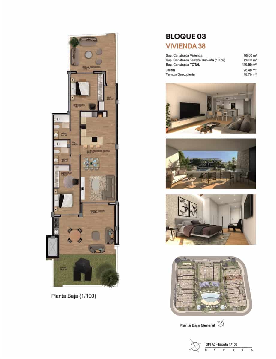 2 bedroom Apartment for sale in Monforte del Cid with garage - € 299,000 (Ref: 9734081)