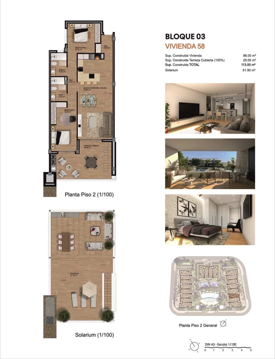 2 soverom Leilighet til salgs i Monforte del Cid med garasje - € 395 000 (Ref: 9737309)