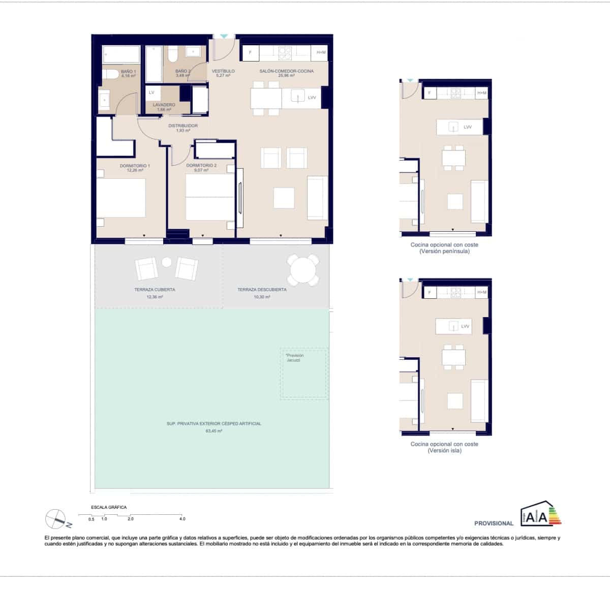 2 quarto Apartamento para venda em La Villajoyosa / Vila Joiosa com piscina garagem - 350 000 € (Ref: 9751392)