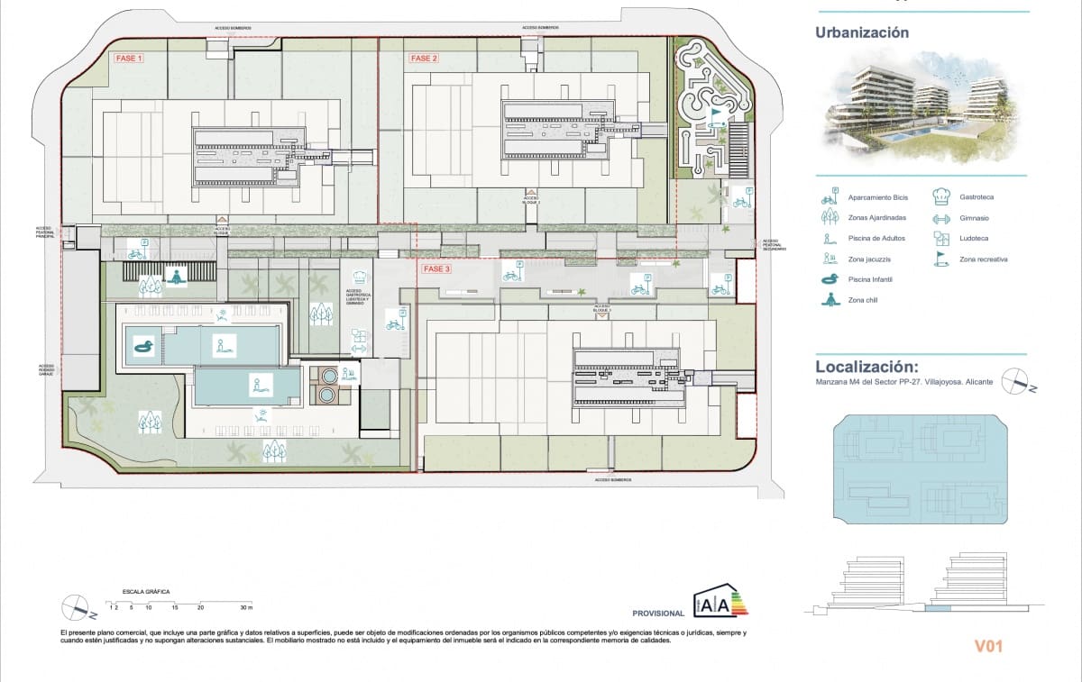 2 quarto Apartamento para venda em La Villajoyosa / Vila Joiosa com piscina garagem - 350 000 € (Ref: 9751392)