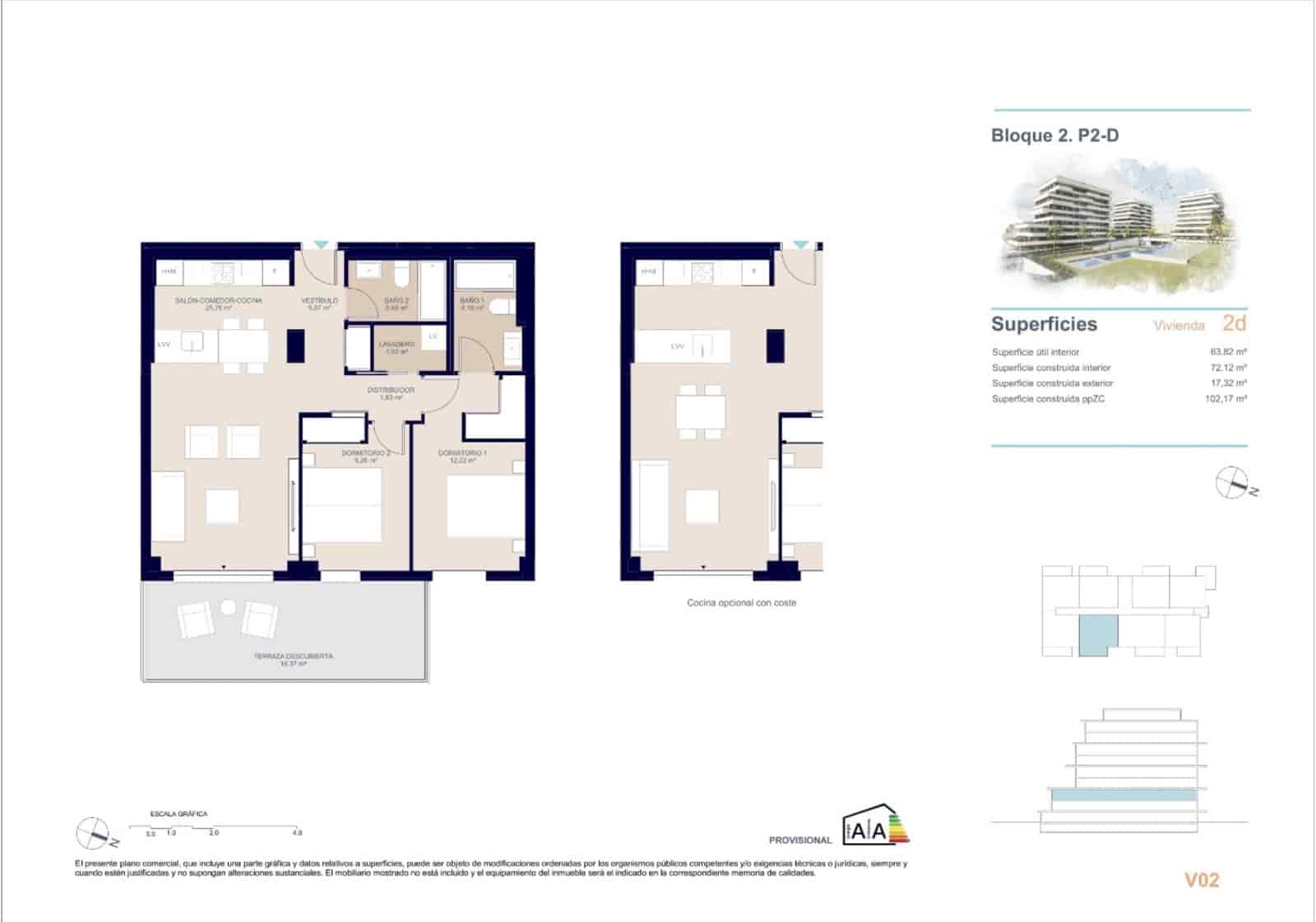 2 quarto Apartamento para venda em La Villajoyosa / Vila Joiosa com piscina garagem - 350 000 € (Ref: 9751392)