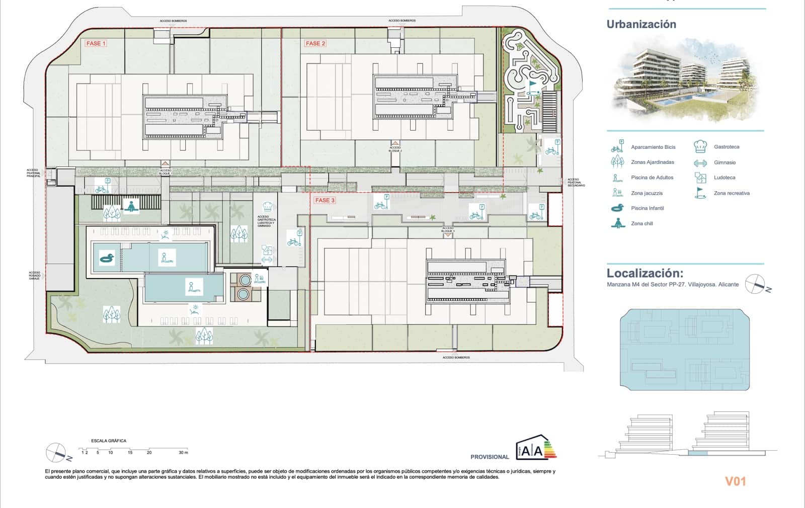 2 quarto Apartamento para venda em La Villajoyosa / Vila Joiosa com piscina garagem - 350 000 € (Ref: 9751392)