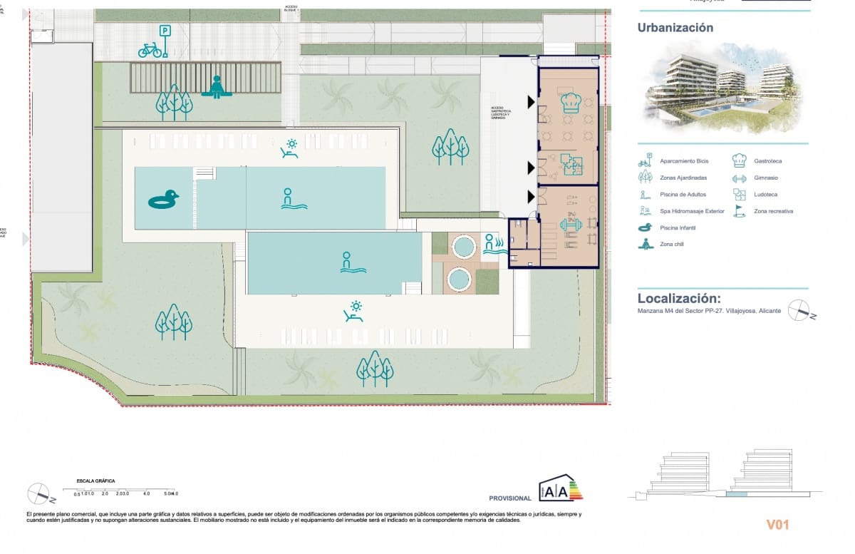 3 quarto Apartamento para venda em La Villajoyosa / Vila Joiosa com piscina garagem - 398 000 € (Ref: 9751393)