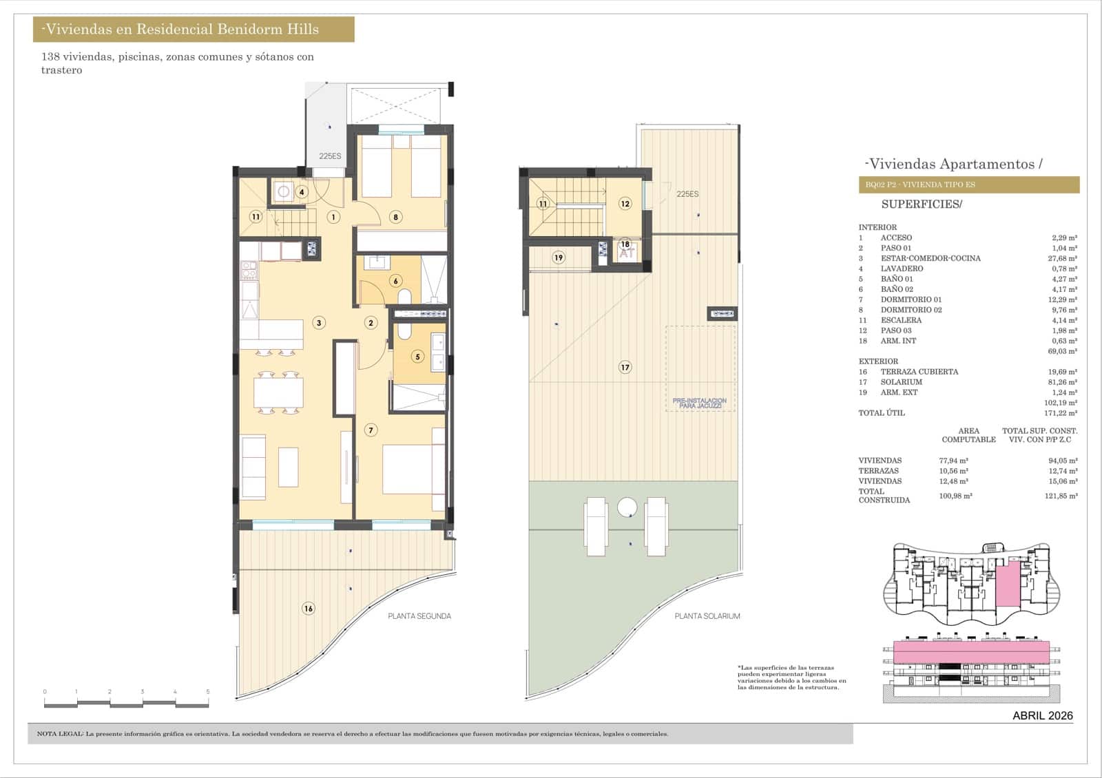 2 Zimmer Apartment zu verkaufen in Finestrat mit Pool Garage - 485.000 € (Ref: 9815223)