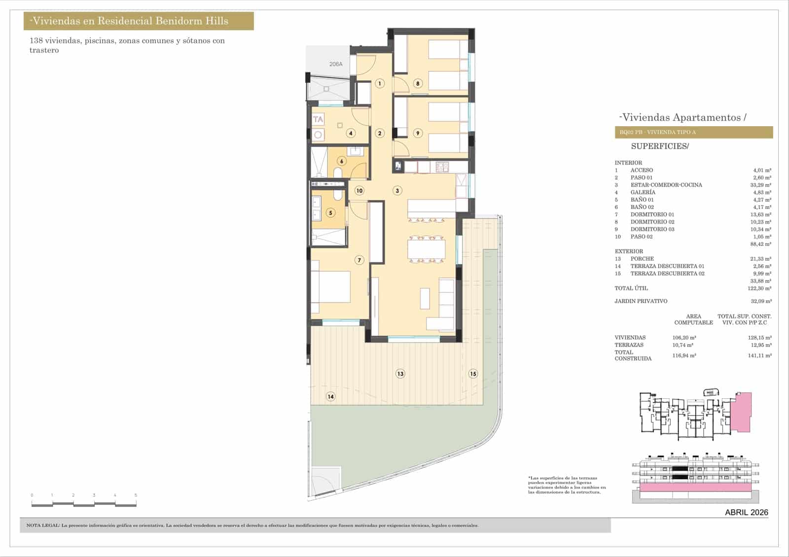 3 soverom Leilighet til salgs i Finestrat med svømmebasseng garasje - € 510 000 (Ref: 9815231)