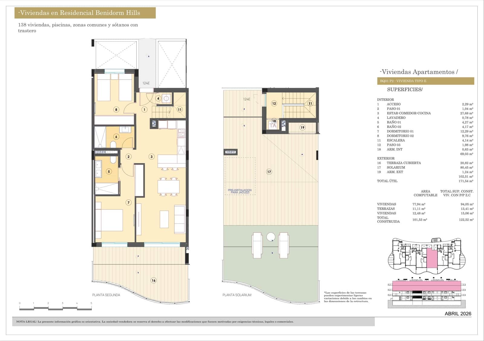 2 soverom Leilighet til salgs i Finestrat med svømmebasseng garasje - € 486 000 (Ref: 9815242)