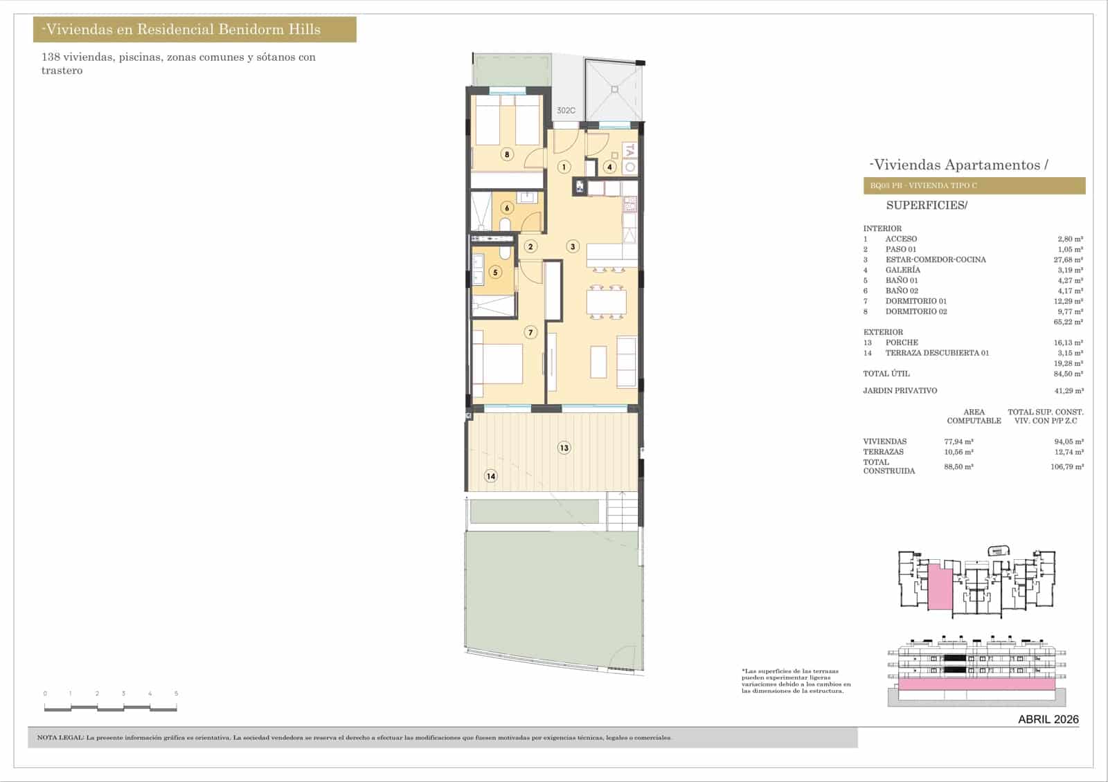 2 bedroom Apartment for sale in Finestrat with pool garage - € 400,000 (Ref: 9821691)