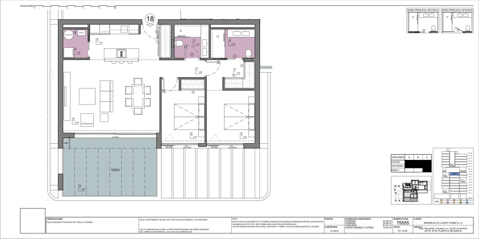 2 sovrum Lägenhet till salu i Calpe / Calp med pool garage - 759 835 € (Ref: 9914279)