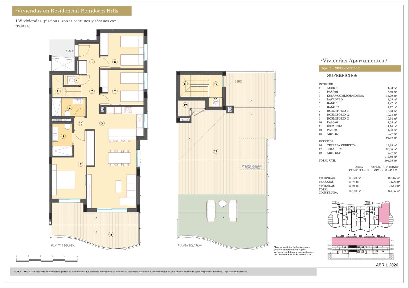 3 quarto Apartamento para venda em Finestrat com piscina garagem - 604 000 € (Ref: 9914418)