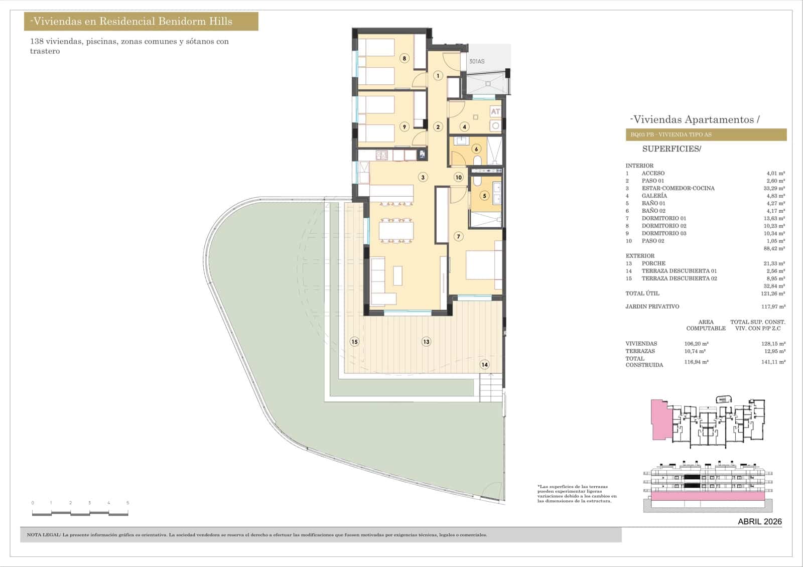 3 quarto Apartamento para venda em Finestrat com piscina garagem - 573 000 € (Ref: 9914419)