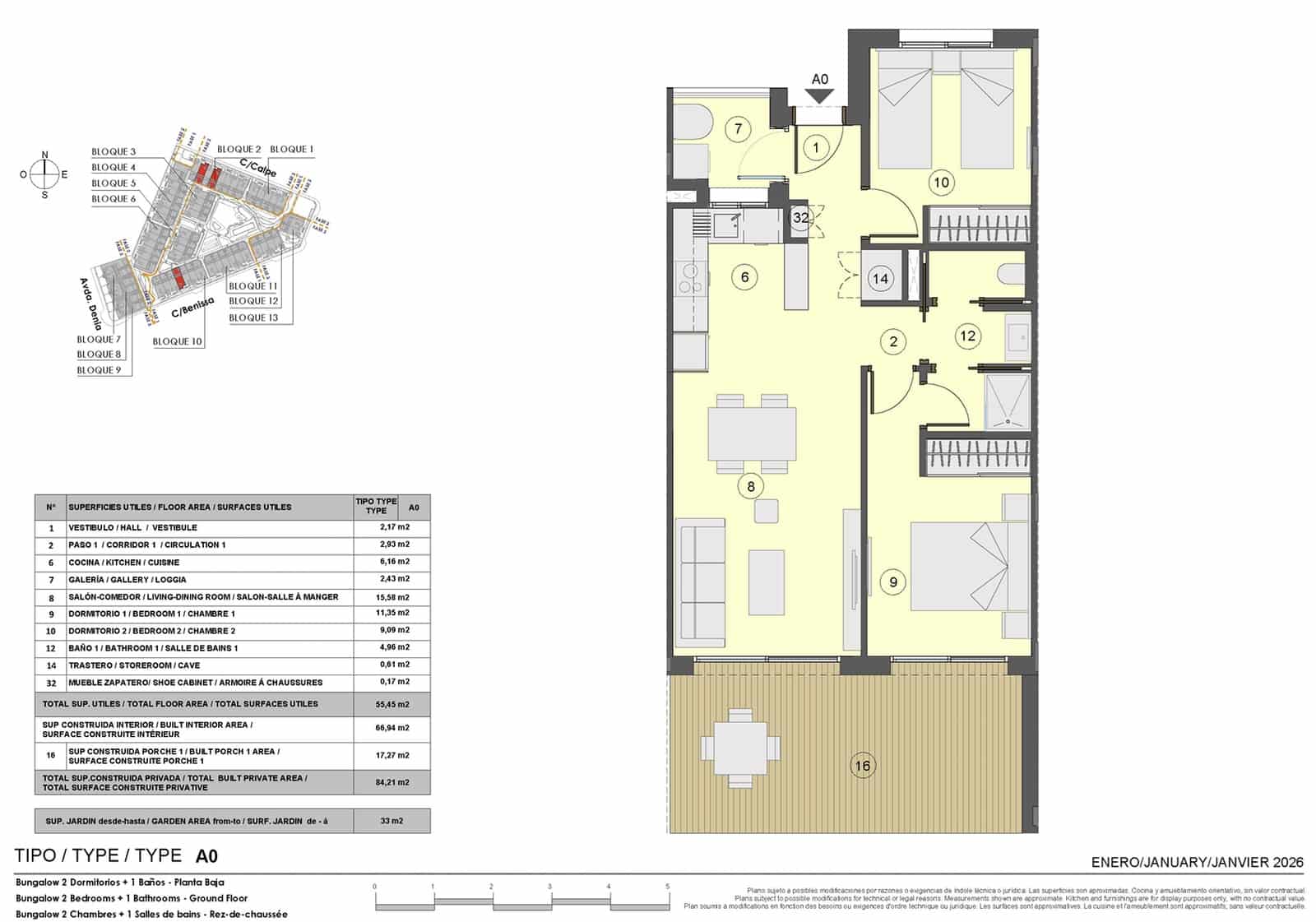 2 soverom Leilighet til salgs i Torrevieja med svømmebasseng garasje - € 293 000 (Ref: 9916284)
