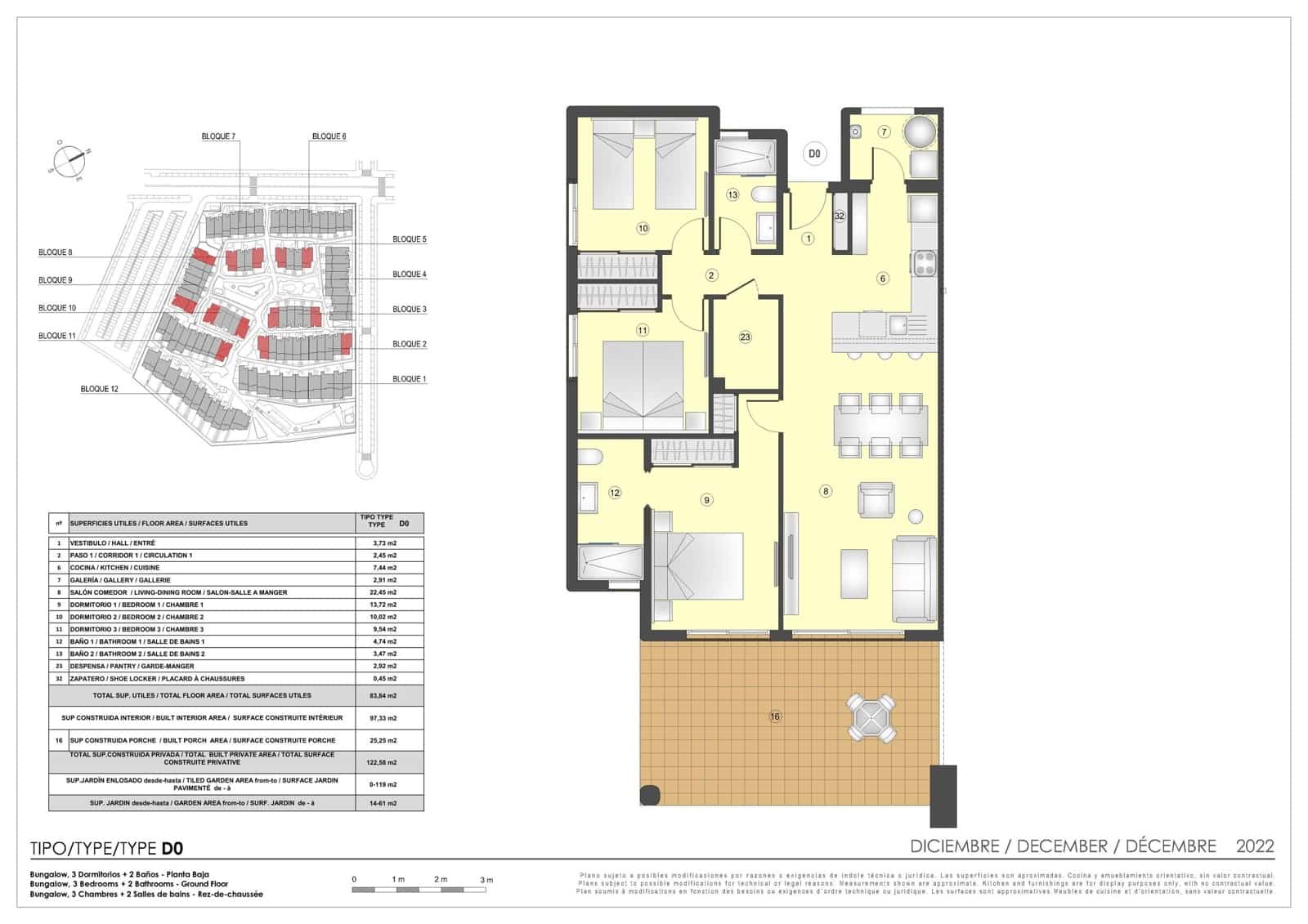 3 soveværelse Lejlighed til salg i Pulpi med swimmingpool garage - € 392.000 (Ref: 9917541)
