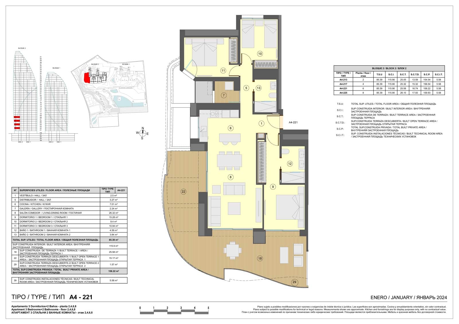 3 soveværelse Lejlighed til salg i Benidorm med swimmingpool garage - € 880.000 (Ref: 9918816)
