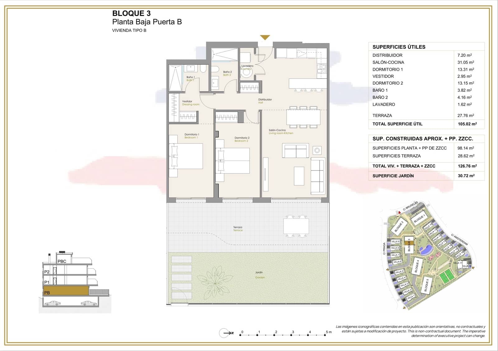 2 bedroom Apartment for sale in Finestrat with pool garage - € 450,000 (Ref: 9940948)