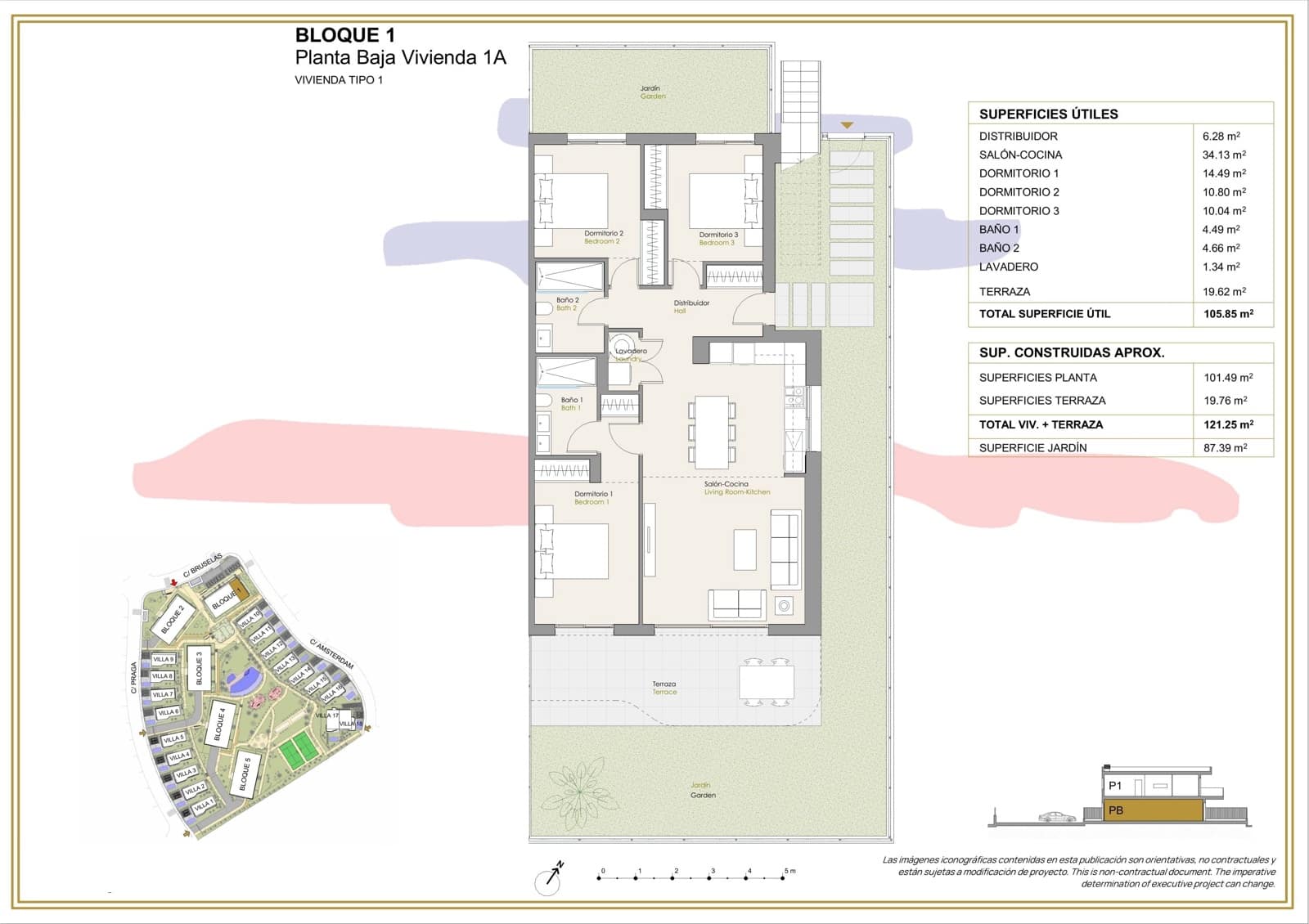3 soverom Leilighet til salgs i Finestrat med svømmebasseng garasje - € 515 000 (Ref: 9940949)
