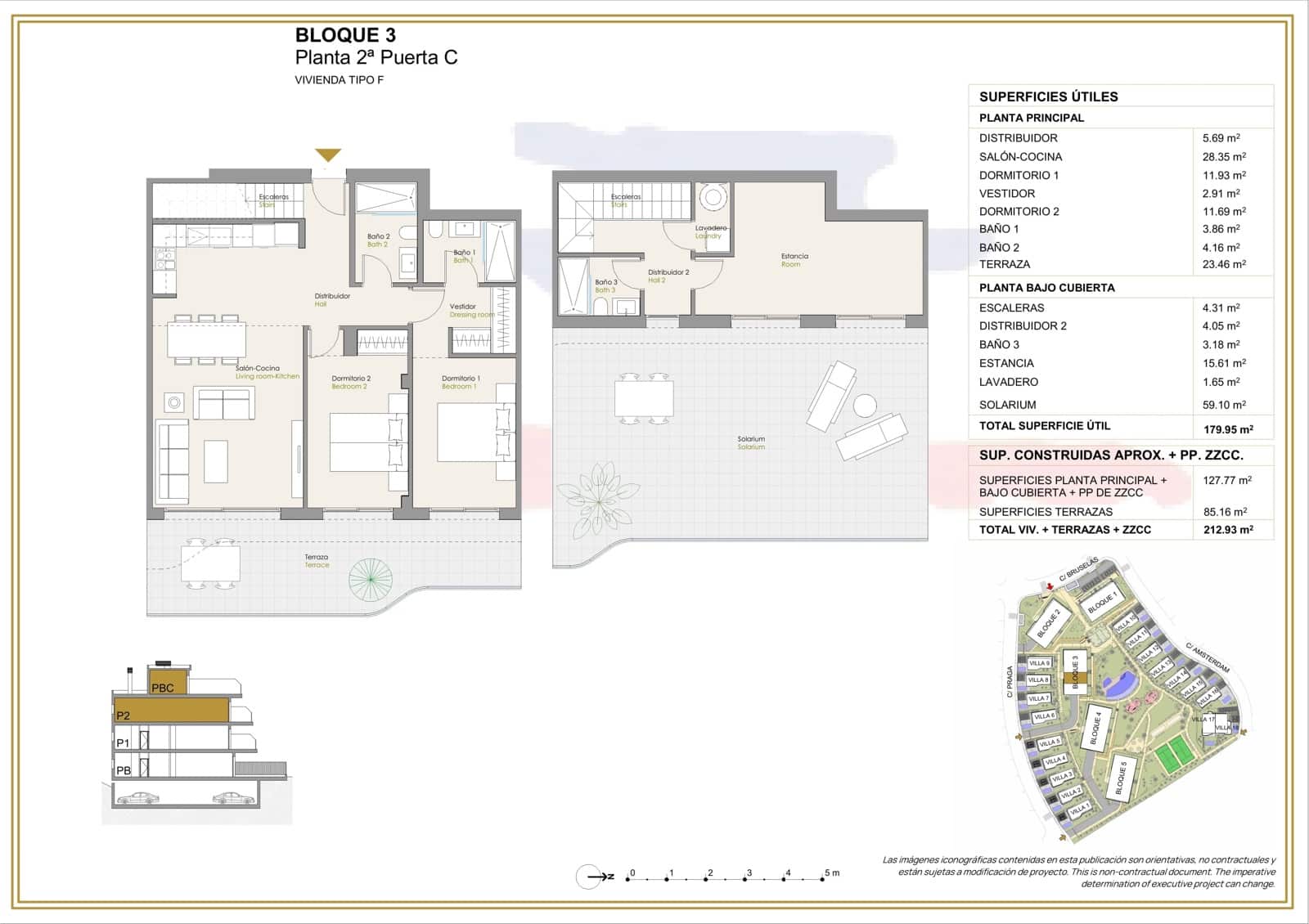 2 sovrum Lägenhet till salu i Finestrat med pool garage - 630 000 € (Ref: 9940950)
