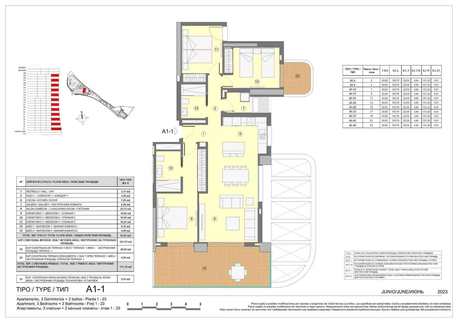 Apartamento de 3 habitaciones en Benidorm en venta con piscina garaje - 575.000 € (Ref: 9942926)