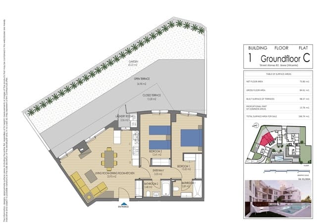 2 soveværelse Lejlighed til salg i Arenal, Javea / Xàbia med swimmingpool garage - € 551.000 (Ref: 9942931)