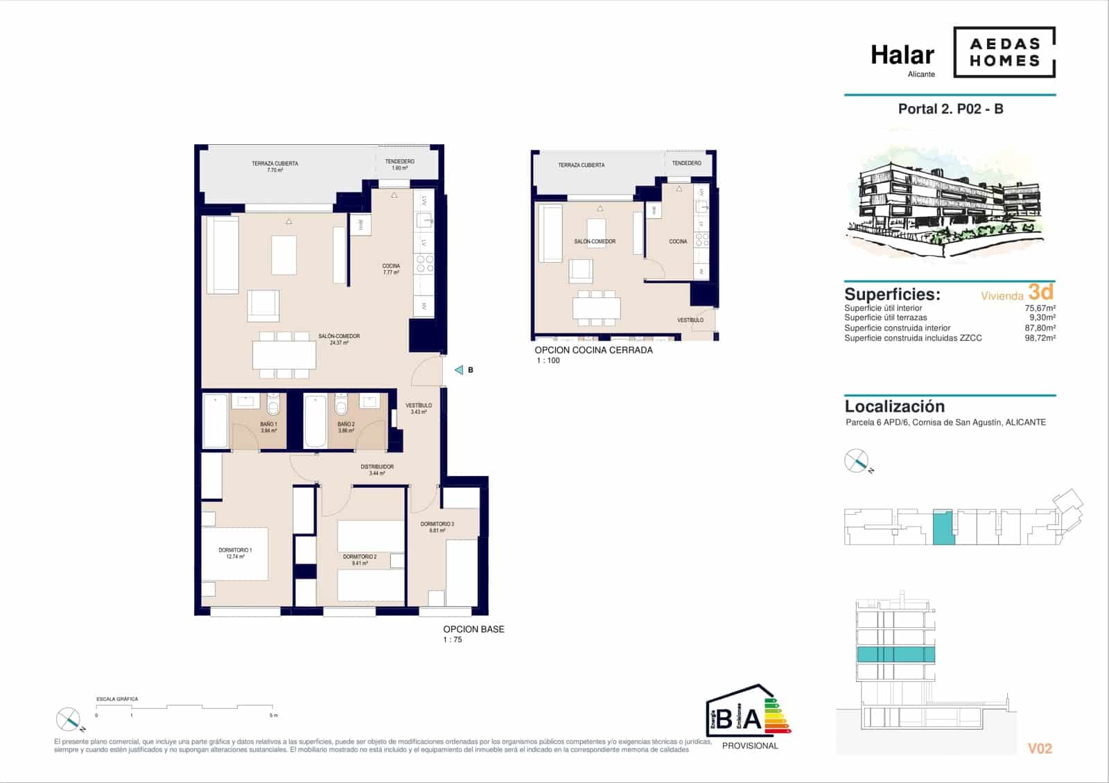 3 slaapkamer Appartement te koop in Alicante stad met zwembad garage - € 406.500 (Ref: 9942949)