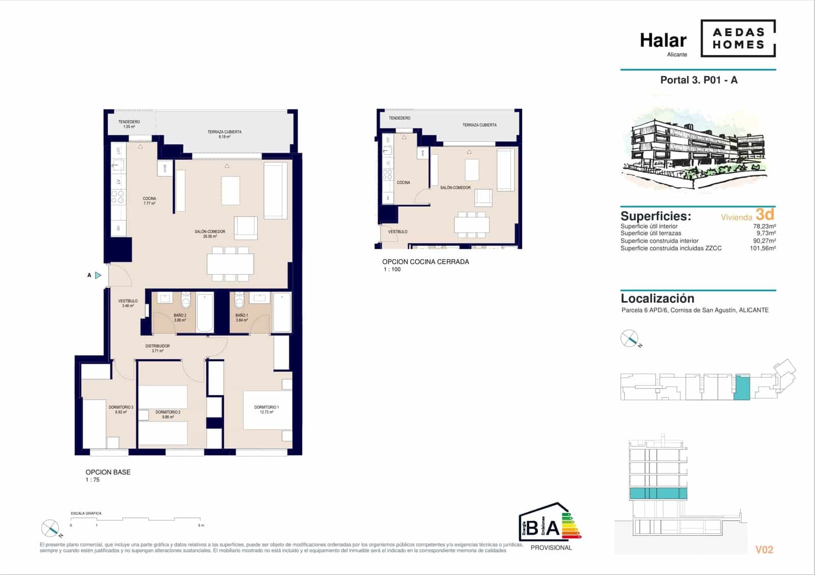 3 slaapkamer Appartement te koop in Alicante stad met zwembad garage - € 406.500 (Ref: 9942949)