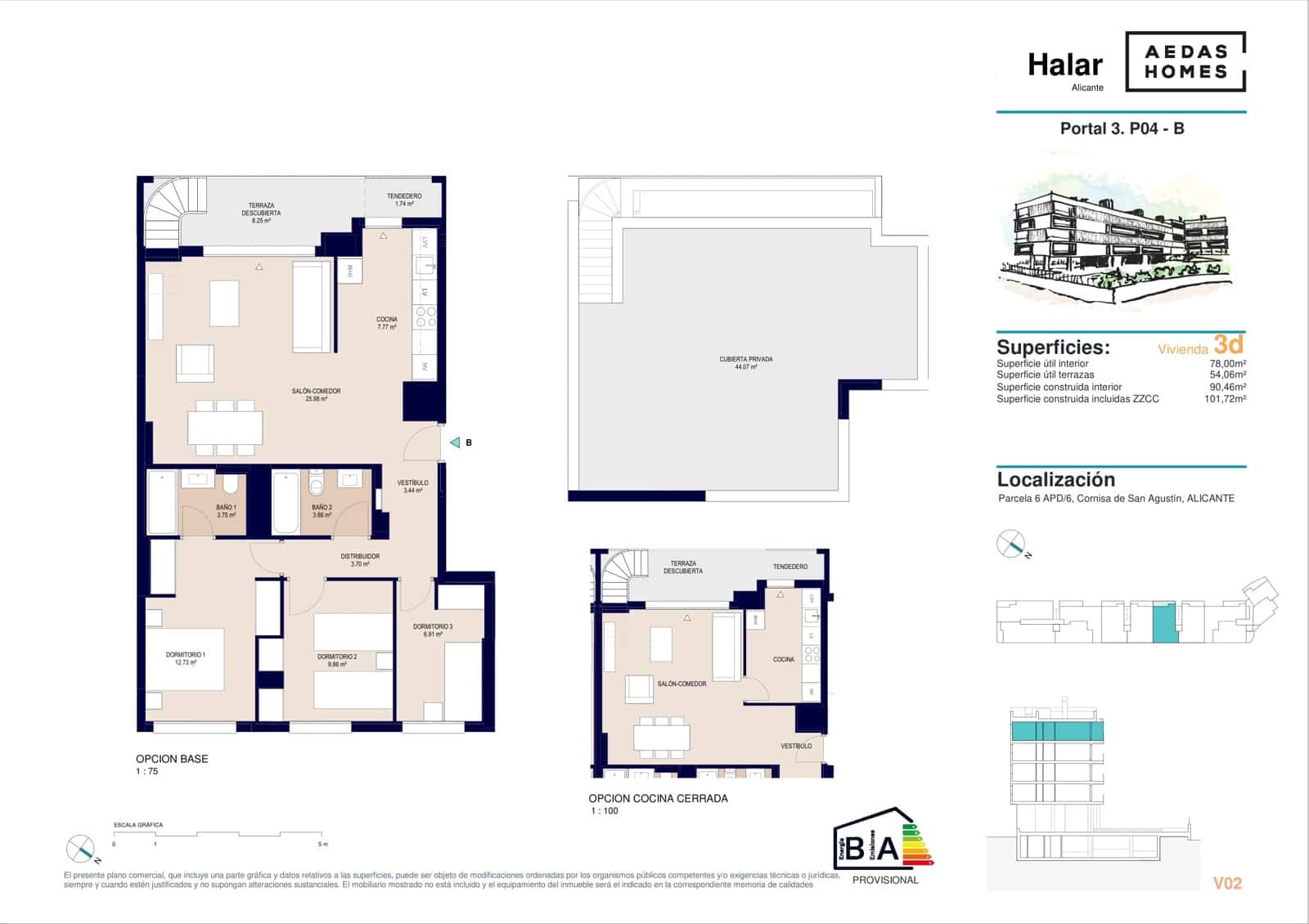 3 slaapkamer Appartement te koop in Alicante stad met zwembad garage - € 406.500 (Ref: 9942949)