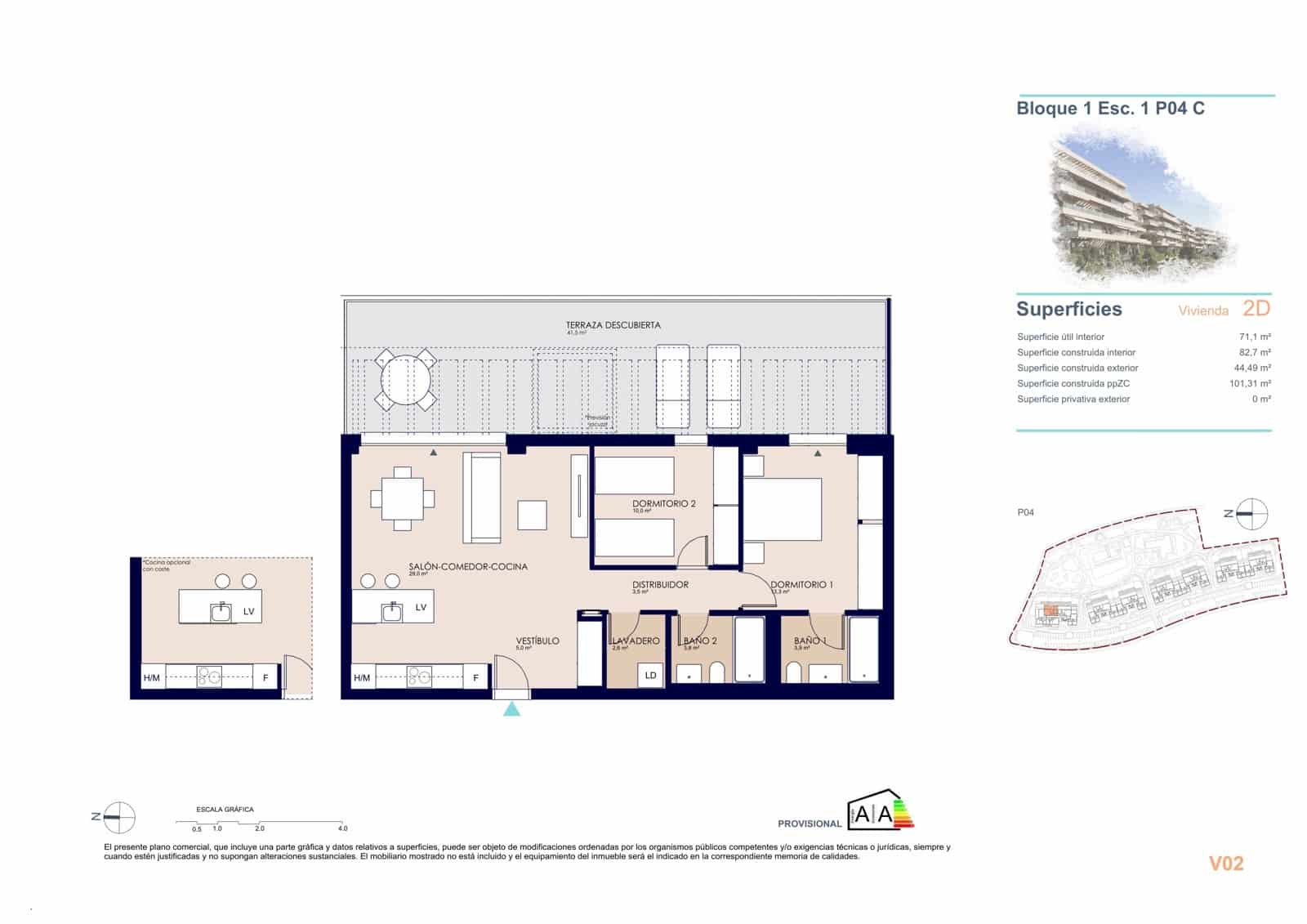 2 soverom Leilighet til salgs i Denia med svømmebasseng garasje - € 304 000 (Ref: 9943063)