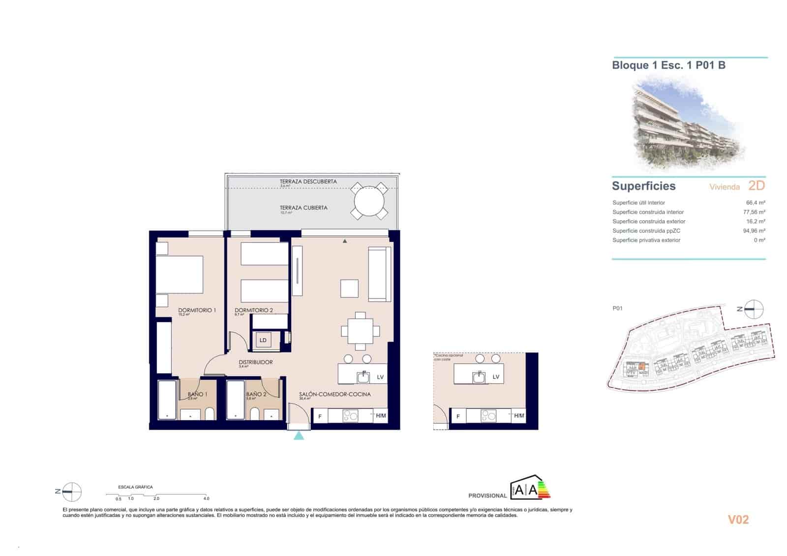2 soverom Leilighet til salgs i Denia med svømmebasseng garasje - € 304 000 (Ref: 9943063)
