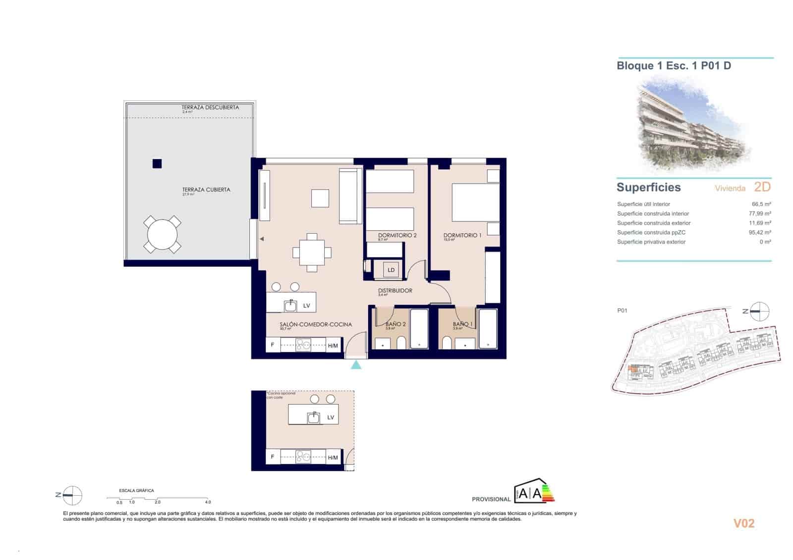 2 soverom Leilighet til salgs i Denia med svømmebasseng garasje - € 304 000 (Ref: 9943063)