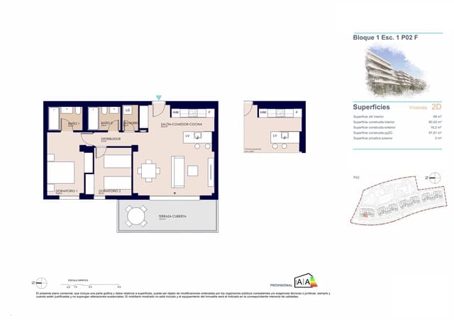 2 soverom Leilighet til salgs i Devessa - Monte Pego, Dénia med svømmebasseng garasje - € 304 000 (Ref: 9943063)