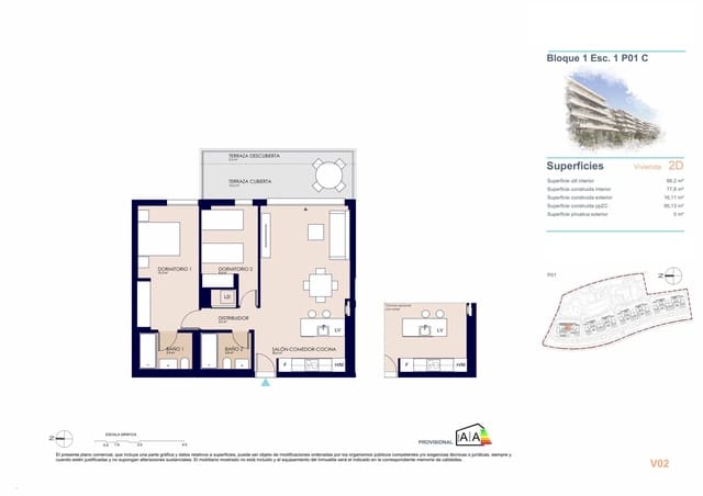 2 soverom Leilighet til salgs i Devessa - Monte Pego, Dénia med svømmebasseng garasje - € 304 000 (Ref: 9943063)