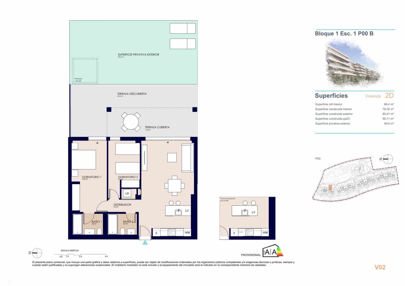 2 soverom Leilighet til salgs i Denia med svømmebasseng garasje - € 304 000 (Ref: 9943063)