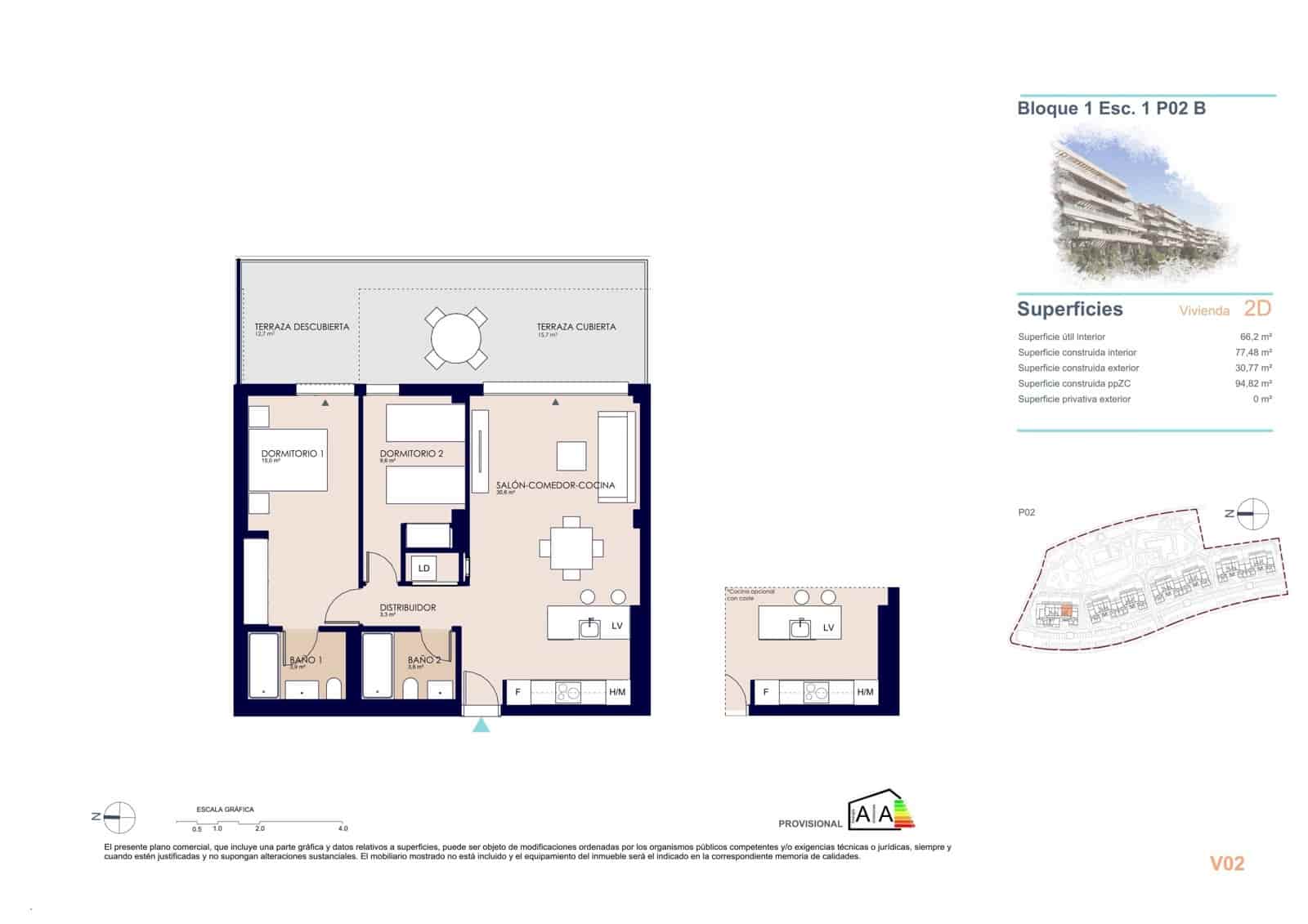 2 soverom Leilighet til salgs i Denia med svømmebasseng garasje - € 304 000 (Ref: 9943063)