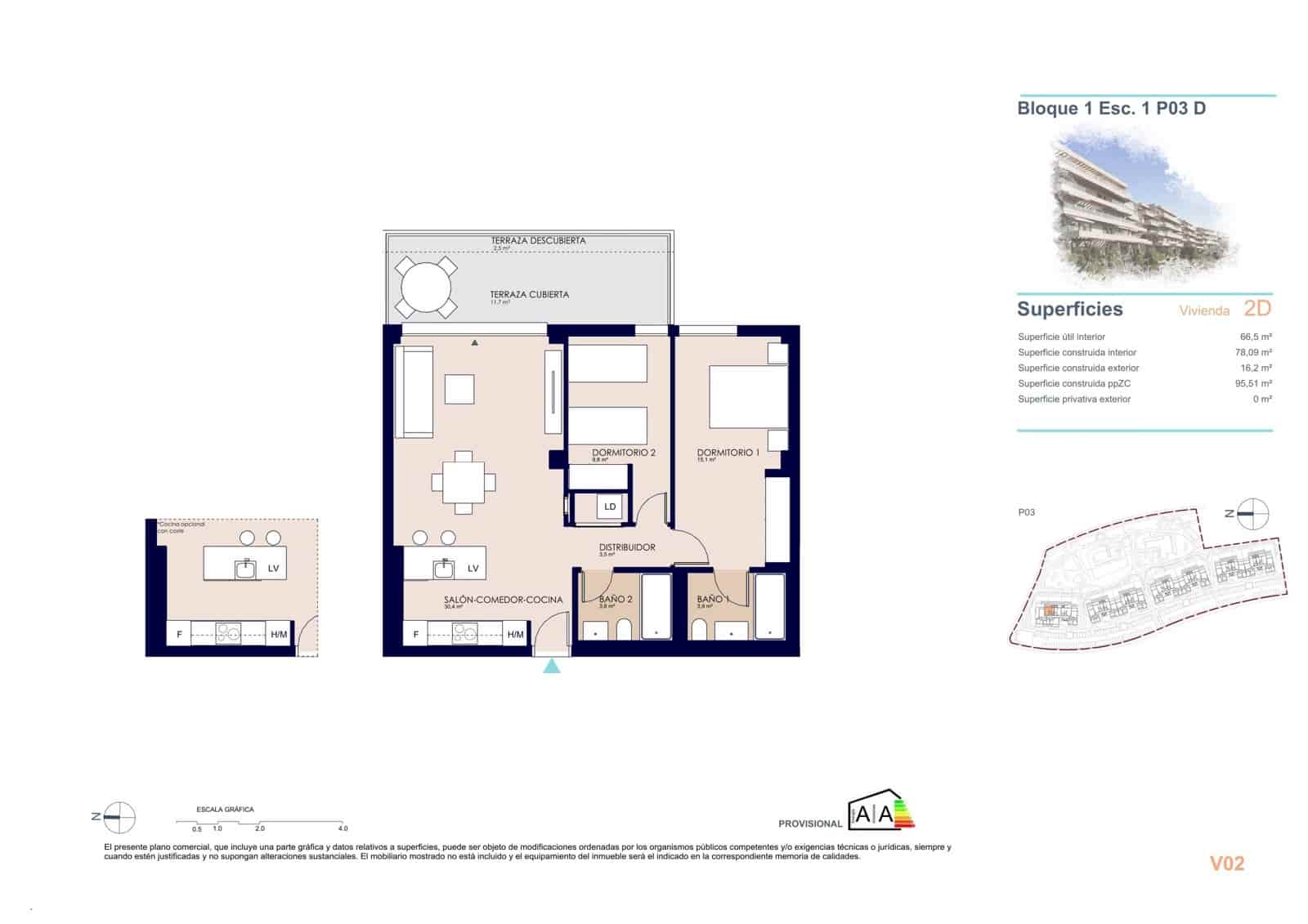 2 soverom Leilighet til salgs i Denia med svømmebasseng garasje - € 304 000 (Ref: 9943063)