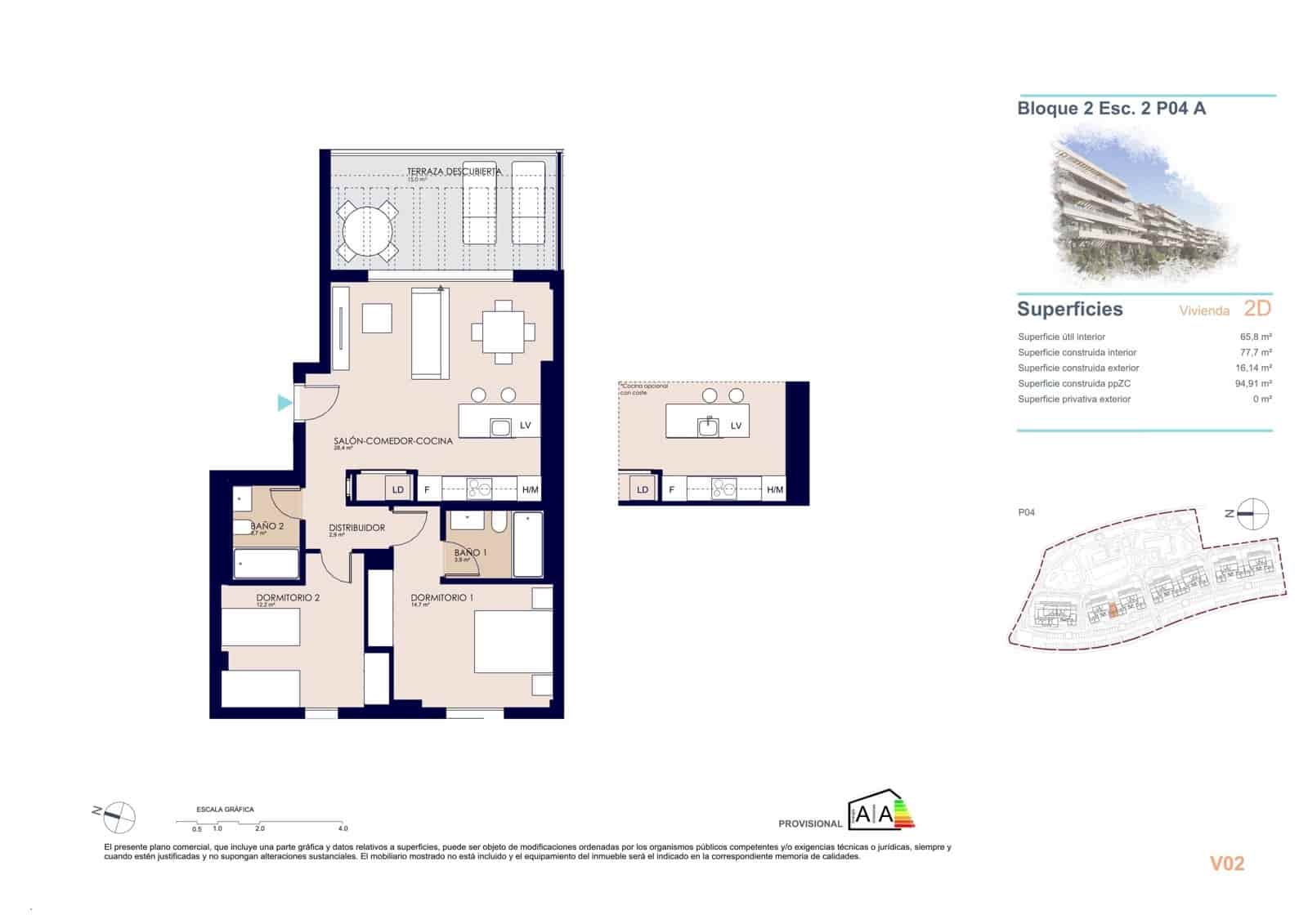 2 soverom Leilighet til salgs i Denia med svømmebasseng garasje - € 304 000 (Ref: 9943063)