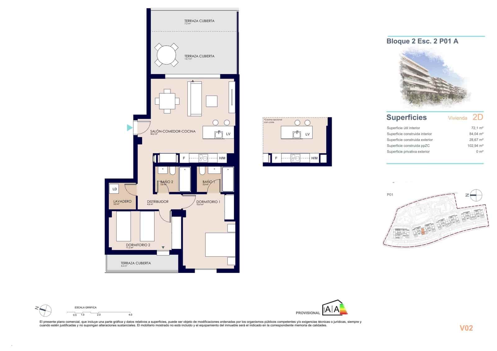 2 soverom Leilighet til salgs i Denia med svømmebasseng garasje - € 304 000 (Ref: 9943063)